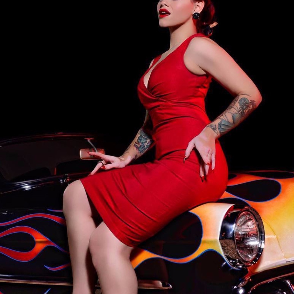 🔥 HOT!🔥 NWT Rock Steady Wiggle Diva Dress Red- M
